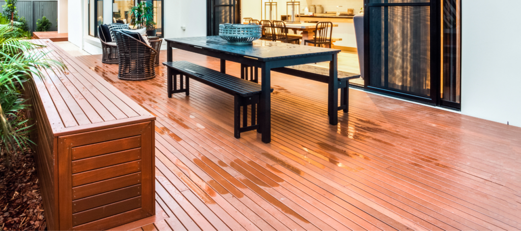 Deck staining - Spring Home Improvement Projects - HappyCozyHouse