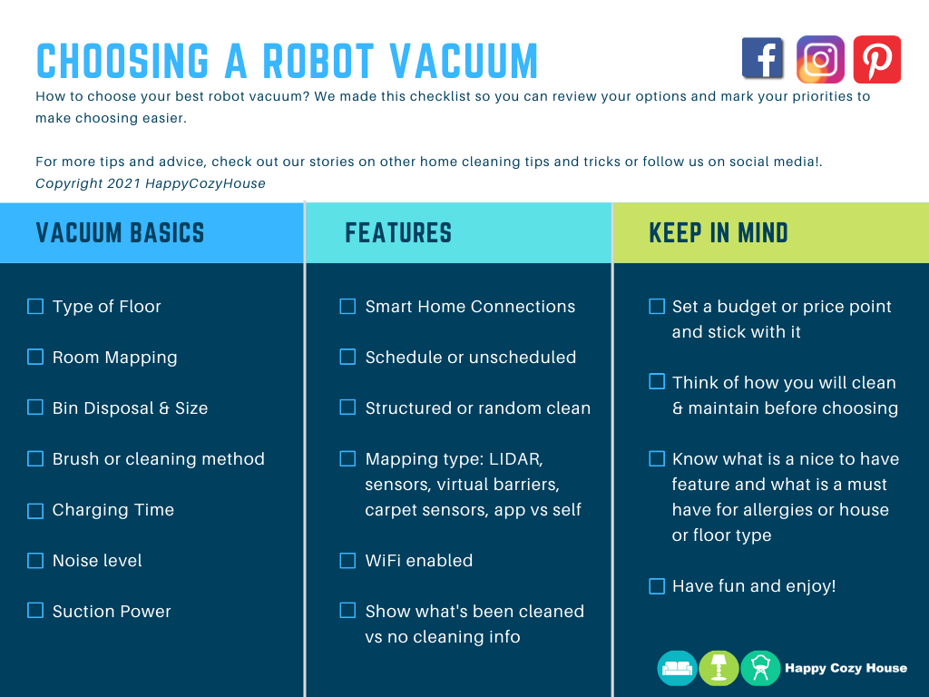 How to choose a robot vacuum - HappyCozyHouse - Best Robot Vacuum 2021